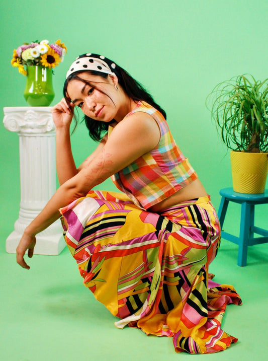 Y2K Silk Visions Skirt