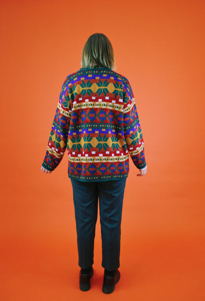 1990s Fall Kaleidoscope Sweater