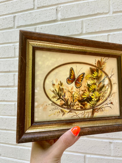 MCM Framed Butterfly & Ladybug Art