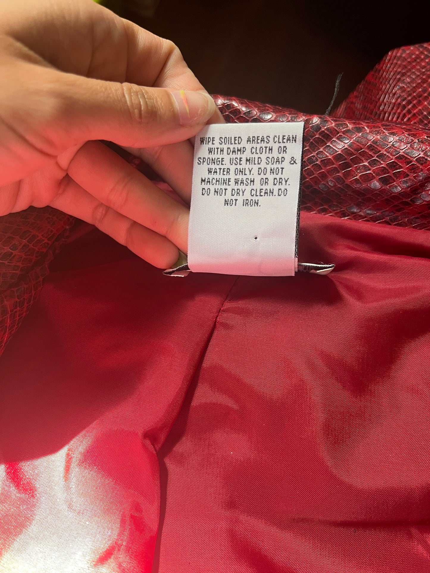 Y2K Faux Red Snakeskin Jacket