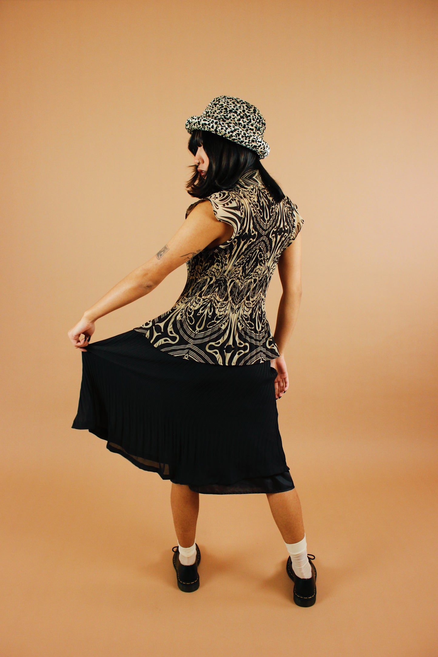 Y2K Slinky Mocha Skirt