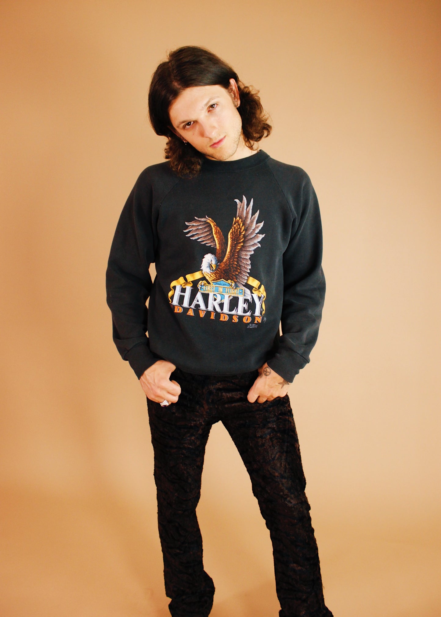 1980s Harley 3D Emblem Sweatshirt