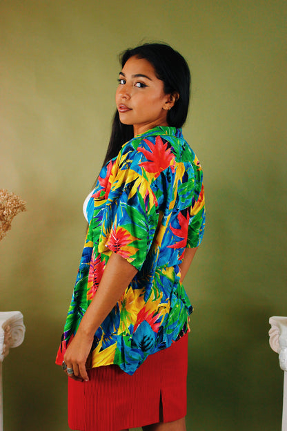 1990s Tropic Button Up