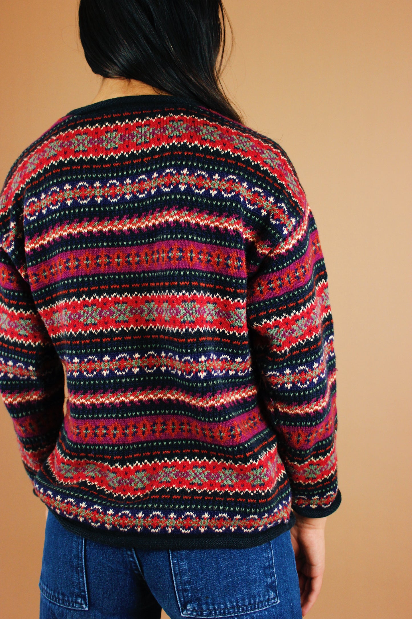 1990s Crimson Knit Sweater [XS-S]