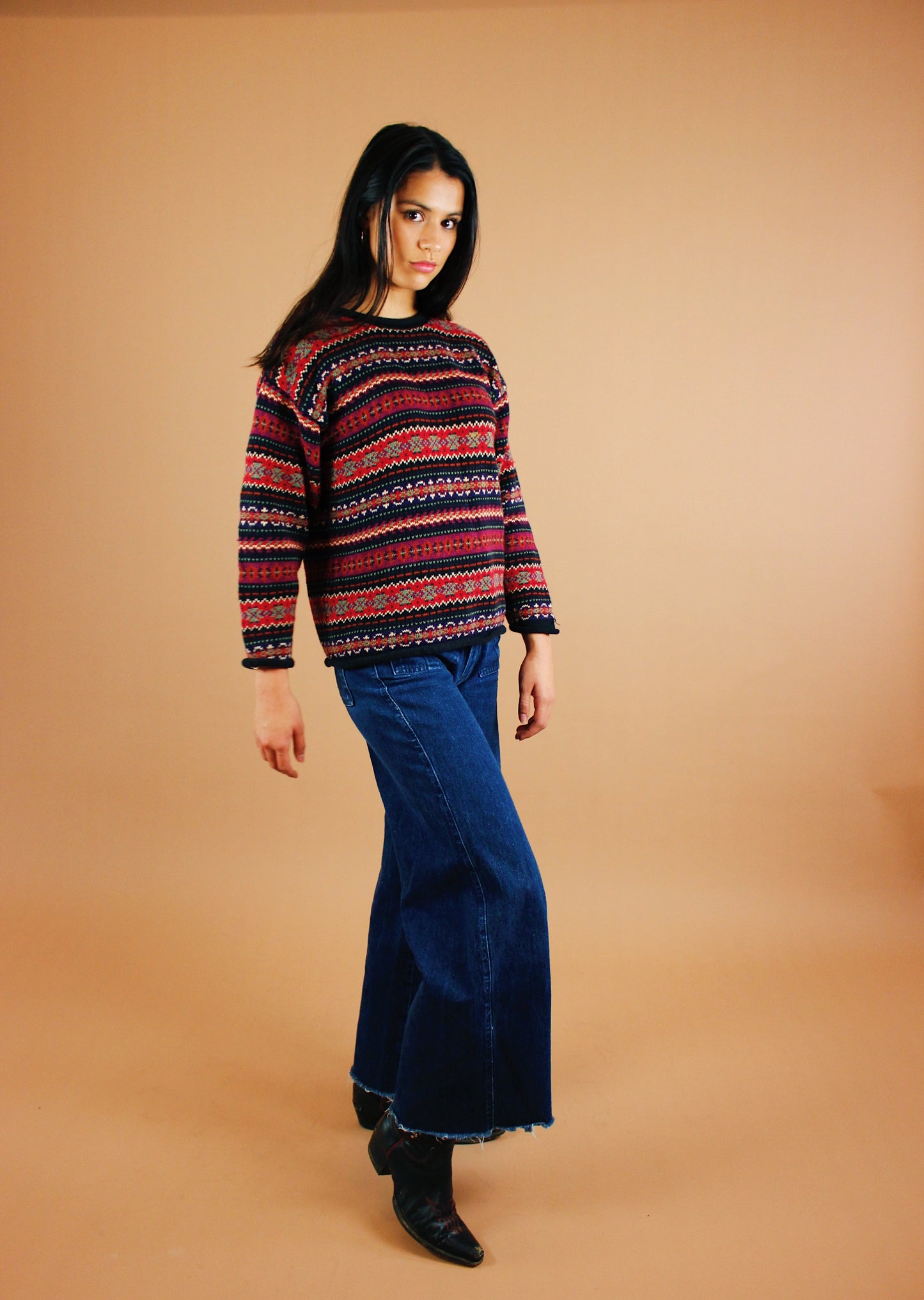 1990s Crimson Knit Sweater [XS-S]