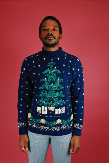 1980s/90s 3D Christmas Tree Sweater