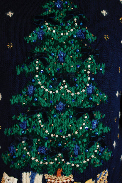 1980s/90s 3D Christmas Tree Sweater