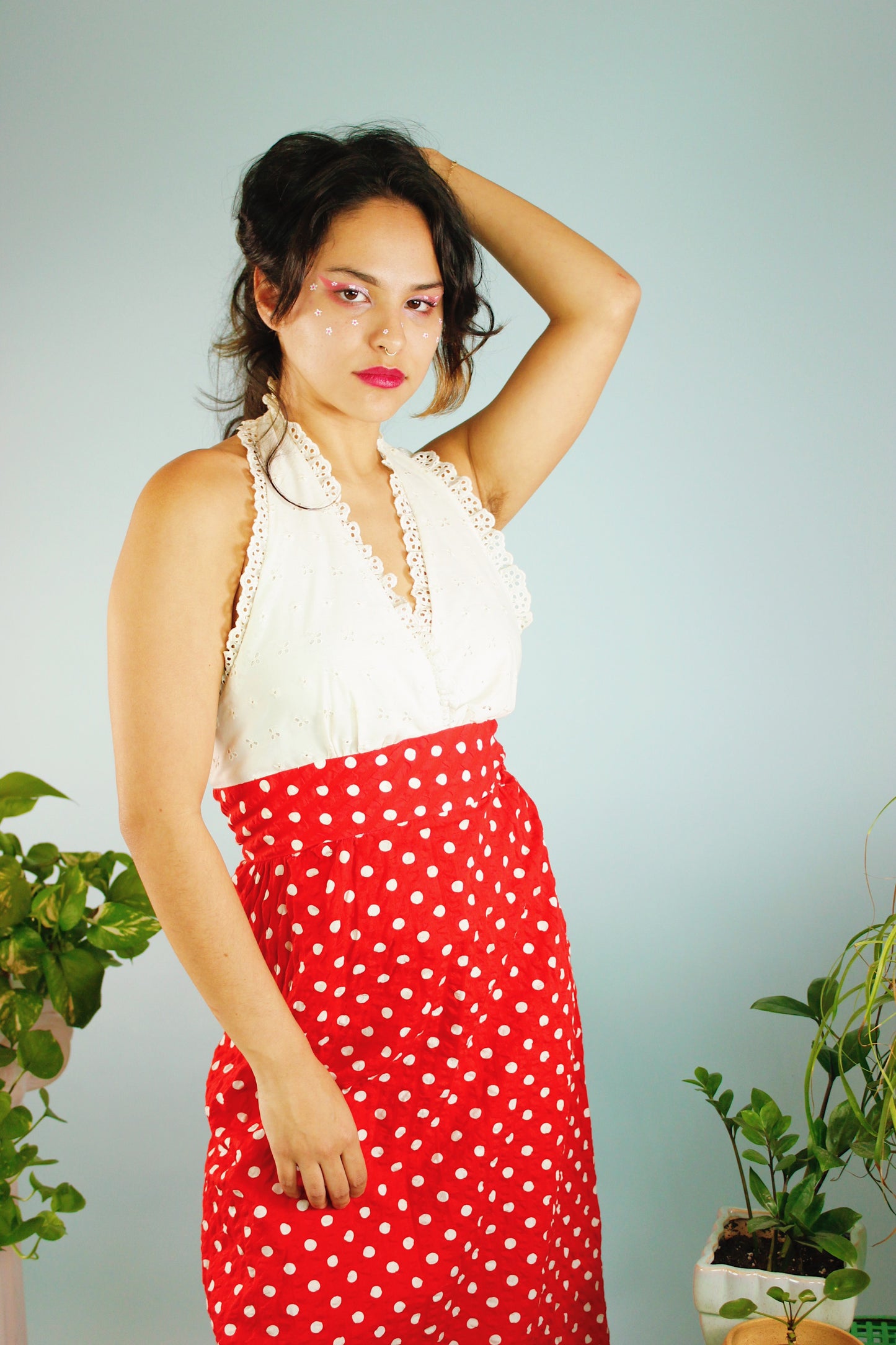 1970s Cherry Pie Halter Dress