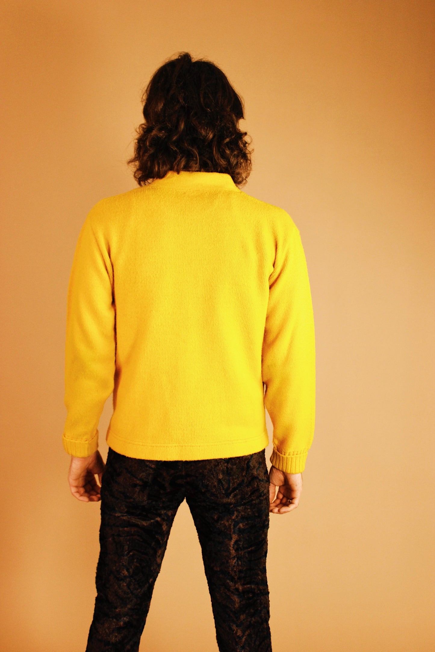 1970s Mustard Varsity Cardigan