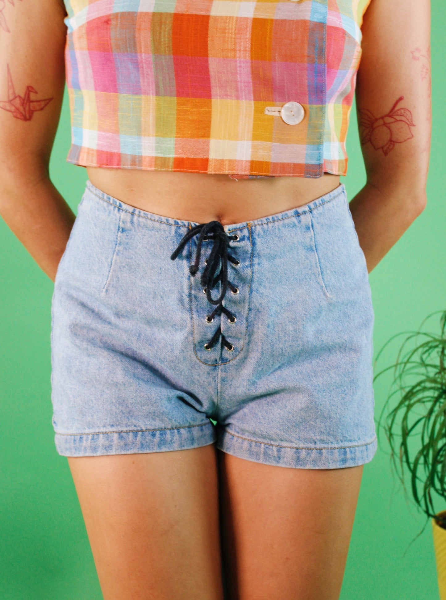 1990s Lace Front Shorts