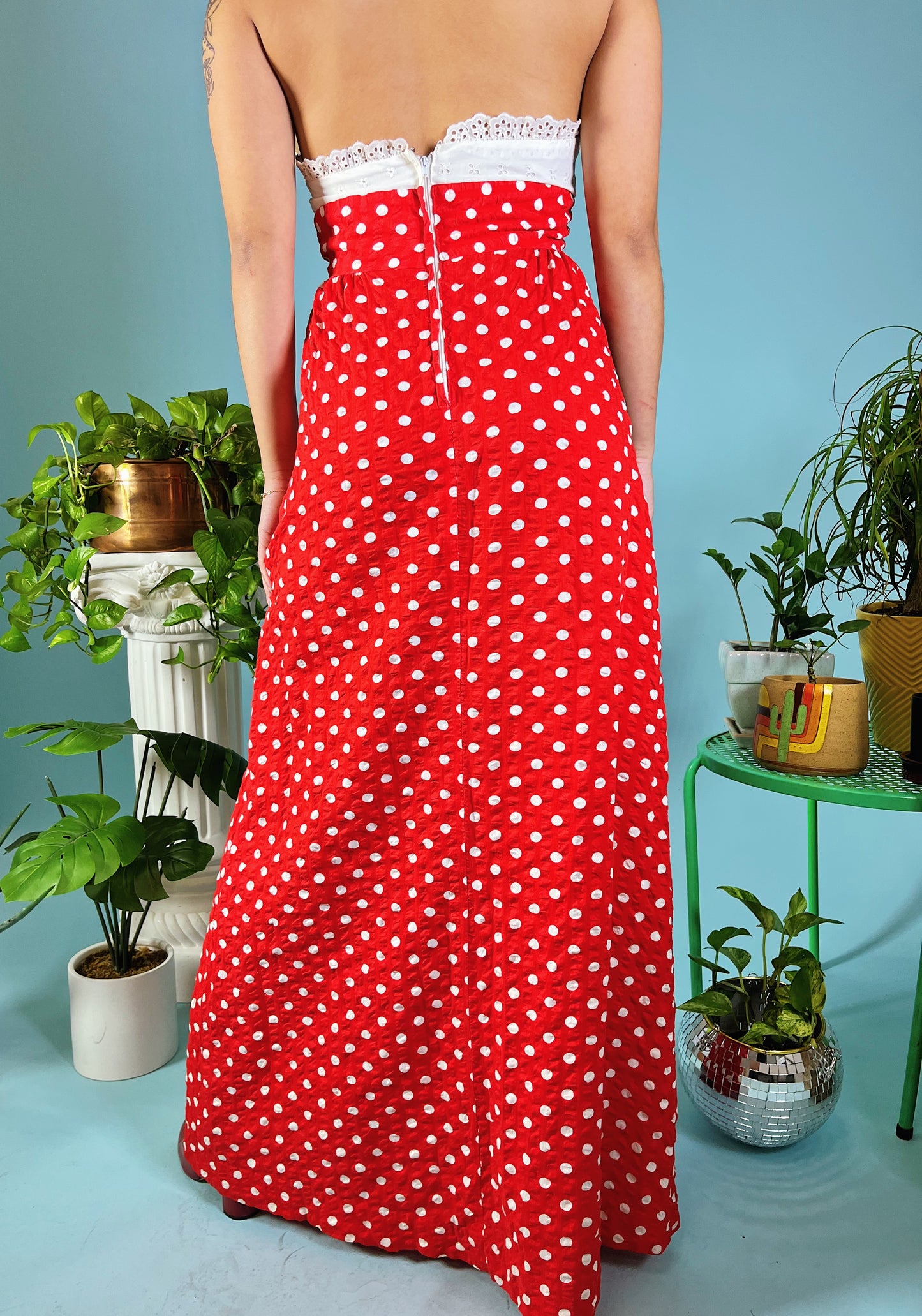 1970s Cherry Pie Halter Dress